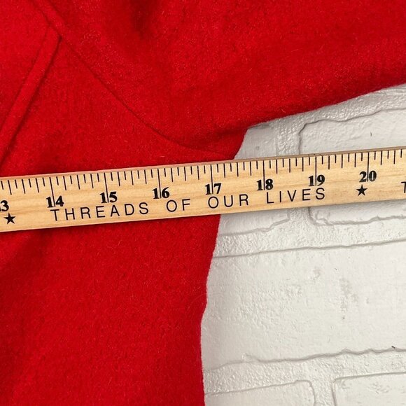 Pendleton Jacket Womens PSmall Red Black Ribbon Pleat Trim Merino Wool‎ VTG - Picture 8 of 11
